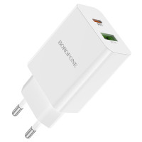 СЗУ BOROFONE BA56A, PD20W+Q3.0, 1xUSB-A+1xUSB-C, 20W, White, Box