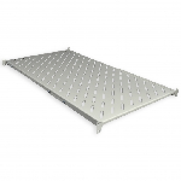 Полиця 19" 4 точки кріпл., 850мм глиб., перфорована, т.м.2мм, сіра