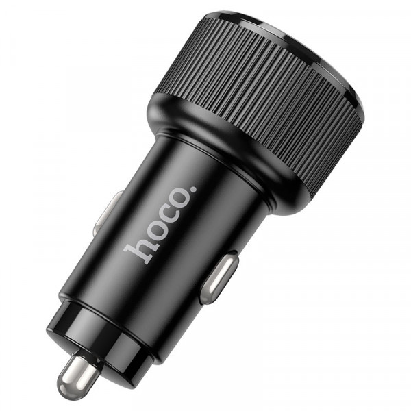 АЗУ 12-24V HOCO NZ14A, USB 3.0+USB-C, 3A, PD20W+QC3.0, Black, Box