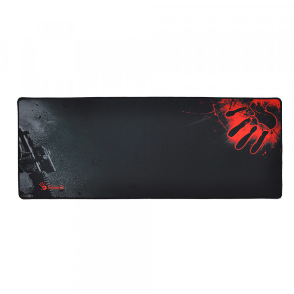 Килимок 300 * 800 тканинної Bloody Handprint з бічної прошивкою, товщина 3 мм, колір Black / Red, Пакет