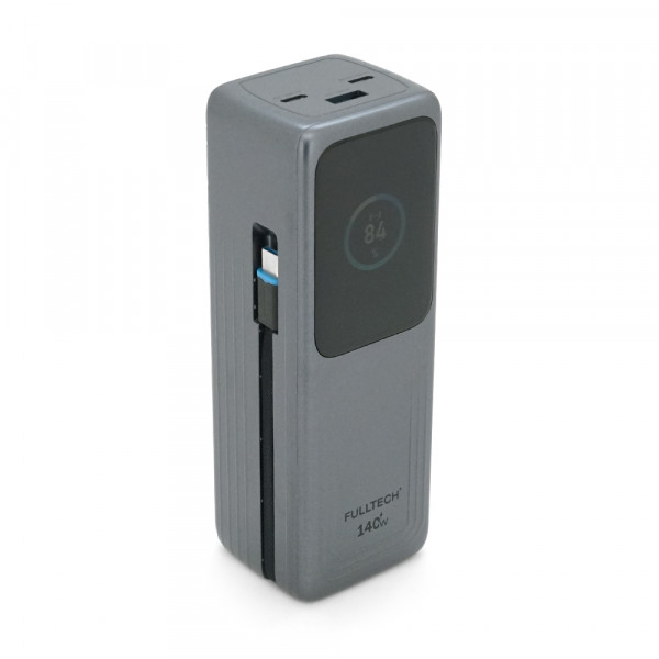 Powerbank Fulltech FP34 30000mAh, Fast charge PD140W, Li-pol, LCD Display, Вхід:Type-C, Виходи: 2xUSB Type-C, 1xUSB Type-A, USB Type-C Cable, Box