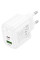 СЗУ 110-240V HOCO CS55A, 1xUSB, 1xUSB-C, PD30W, White, OEM