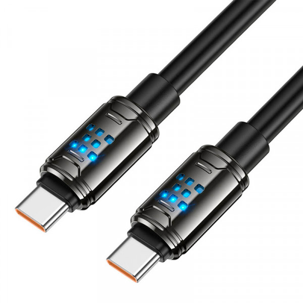 Кабель Hoco U143, Type-C-Type-C, 27W, довжина 1.2м, Black, BOX