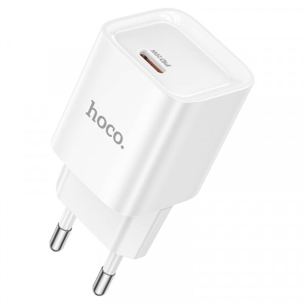 СЗУ 110-240V HOCO C146A, 1xUSB-C, PD20W, White, Box