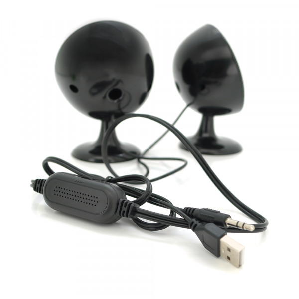 Колонки 2.0 Kisonli S-888 для ПК и ноутбука, USB + 3.5mm, 2x3W, 20Hz- 20KHz, Black, BOX, Q60