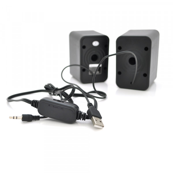 Колонки 2.0 Kisonli S-444 для ПК і ноутбука, USB + 3.5mm, 2x3W, 20Hz- 20KHz, Black, BOX, Q60