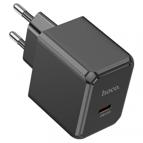 СЗУ 110-240V HOCO CS13A 1xUSB-C, PD20W, Black, Blister
