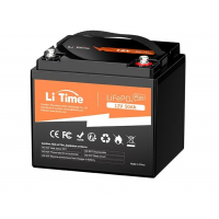 Акумуляторна батарея Li-TIME LiFePO4 12,8V 50Ah 640Wh(100/100A), заряд 14,4В/10А, (198 x 166 x 170мм), 5,24kg, Q1