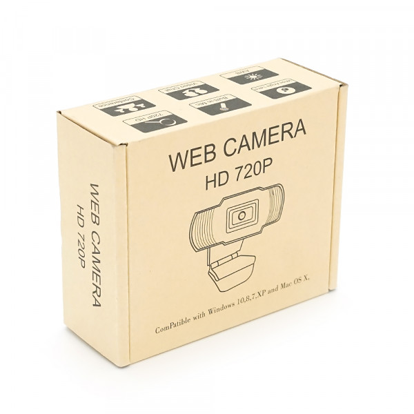 Вебкамера з мікрофоном A11, 720p 30fps, пласт. корпус, Black, BOX