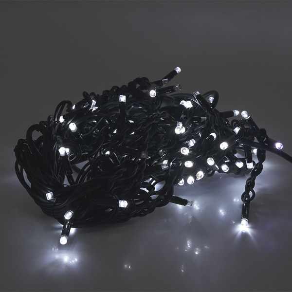 Гірлянда бахромою 120 LED White, чорна ізоляція, вулична, 5х0,7м, BOX