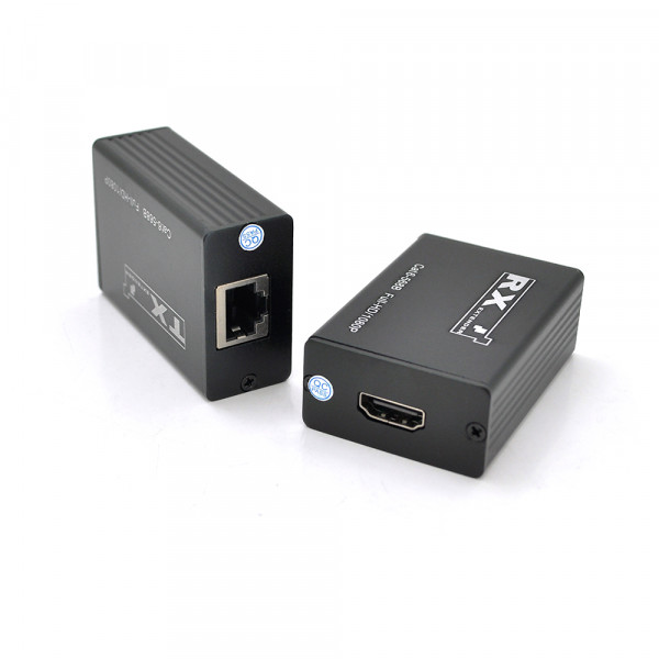 Одноканальний пасивний подовжувач HDMI сигналу по UTP кабелю по одній витій парі. Дальність передачі: до 30метров,  1080Р- cat6e