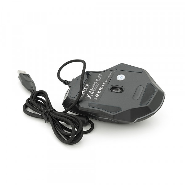 Миша провідна iMICE X4, 8 кнопок, 1200/2400/4800/7200 DPI, Led Lighting, 1,3м, Win7/8/10 Mac OS, Black, COLOR BOX, Q40