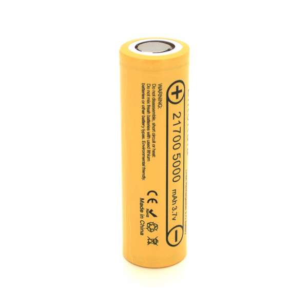 Акумулятор 21700 Li-Ion LiitoKala Lii-50E, 5000mAh (4700-5100mAh, 15A, 3.7V (2.5-4.2V), Yellow, PVC BOX