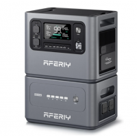 Портативна станція AFERIY AF-P280, LiFePO4, що розширюється від 2048Втч(max2800)Вт,MPPT 11.5-50В-20А(2*600Вт),out220v. LED. 2-USB,4xType-C PD20/100Вт,DC+прикурювач 12В/10А,398*280*315/398*280*220 мм22kg+19kg
