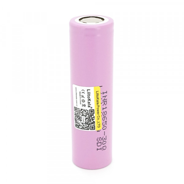Акумулятор 18650 Li-Ion LiitoKala Lii-30Q, 3000mah (2900-3100mah), 27A, 3.7V (2.5-4.25V), Pink, PVC