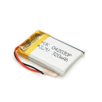 Літій-полімерний акумулятор 4*20*30mm (Li-ion 3.7В 300мА·ч)