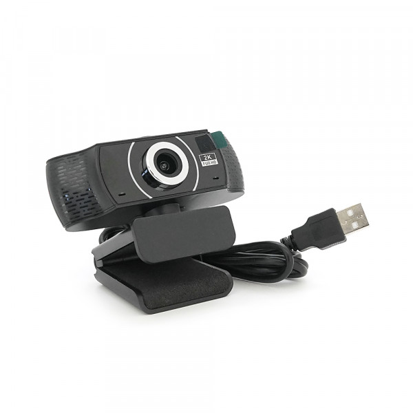 Вебкамера із мікрофоном B08, 2K 30fps, пласт. корпус, Black, BOX