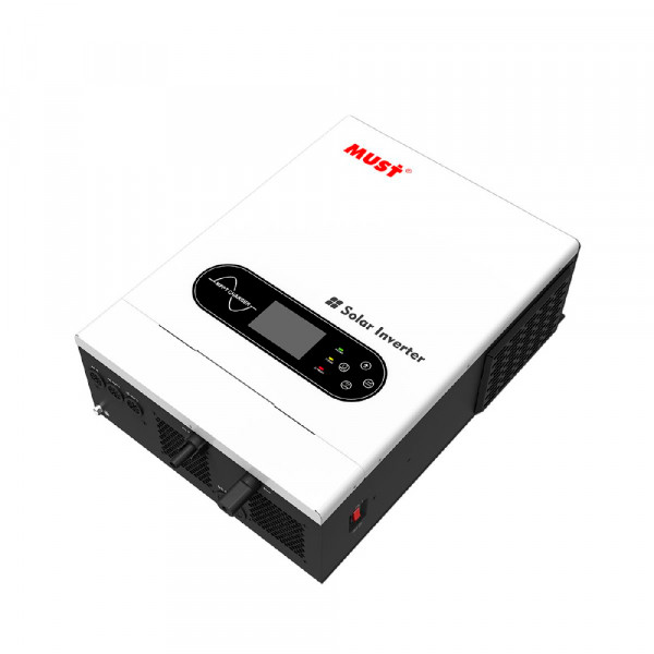 Гібридний інвертор MUST PV18-3624ECO, 3600W, 24V, струм заряду 60A, 170-280V, MPPT (100А, 30-320 Vdc), 318×454×122.5 мм. 7.8 кг.