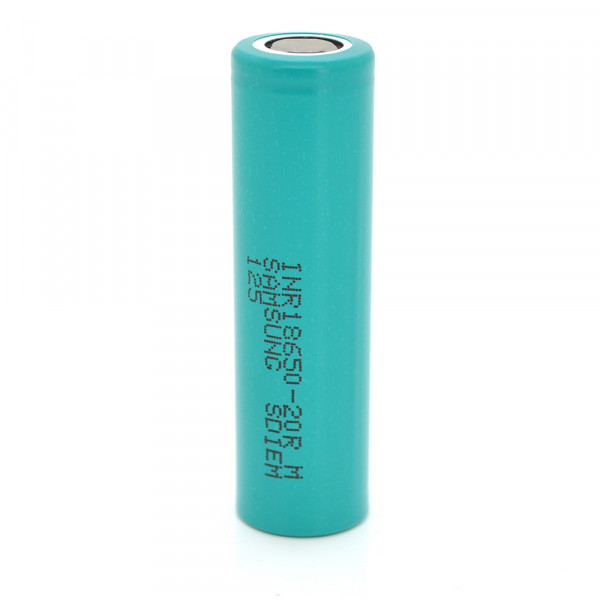 Акумулятор Li-Ion 18650 Samsung INR18650-20RM(4), 2000mAh, 22A, 4.2/3.7/2.5V, GREEN, 2 шт в упаковці, ціна за 1 шт