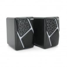 Колонки 2.0 JEDEL S-527 USB+3.5mm, 2x3W, 120Hz-20KHz, з LED підсвічуванням, 65х80х100 мм, Black, BOX