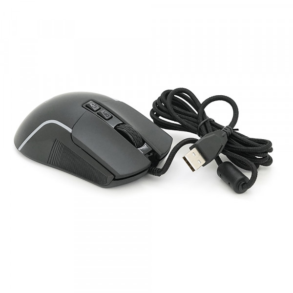 Миша провідна JEDEL GM109, 7 кнопок, 800/1600/2400/4800/6000/12400DPI, кабель 1,35 м. RGB підсвічування. Black. Box