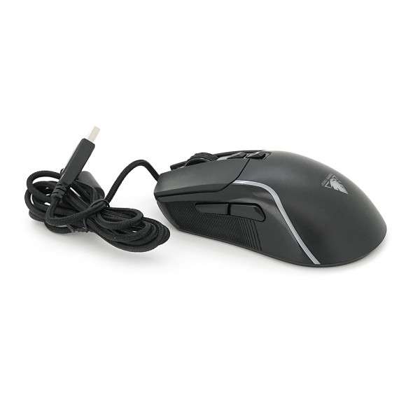 Миша провідна JEDEL GM109, 7 кнопок, 800/1600/2400/4800/6000/12400DPI, кабель 1,35 м. RGB підсвічування. Black. Box