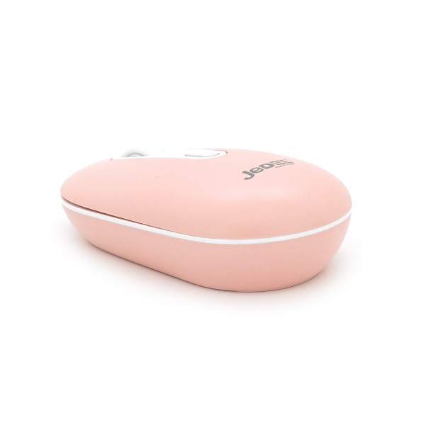 Миша бездротова JEDEL WD133, 800/1200/1600DPI, 2.4 GHz+Bluetooth 5.0, 3.7V 400mAh, Type-C заряджання. 105x60x34 мм. Pink. Box