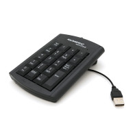 Цифрова клавіатура USB для ноутбука, довжина кабеля 130см (126х93х20 мм) Black, 19к, Blister-box
