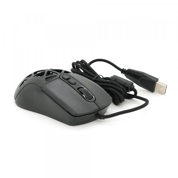 Миша провідна JEDEL GM1390, 7 кнопок, 1000/2400/3200/4800/6400/7200DPI, кабель 1,5 м. RGB підсвічування. Змінна панель. Black. Box