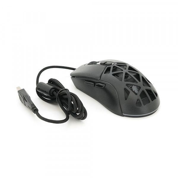 Миша провідна JEDEL GM1390, 7 кнопок, 1000/2400/3200/4800/6400/7200DPI, кабель 1,5 м. RGB підсвічування. Змінна панель. Black. Box