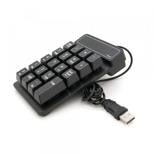 Цифрова клавіатура USB для ноутбука, довжина кабеля 150см, (135х85х33 мм) Black, 19к, Box