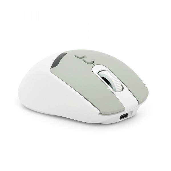 Миша бездротова JEDEL WD155, 1000/1600/2000DPI, 2.4 GHz+Bluetooth 5.0, 3.7V 500mAh, Type-C заряджання. 109x71x42 мм. 80 г. Green, Box