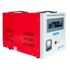 Стабілізатор напруги Conter MSER 10000 VA-V2/7500W однофазний, сервопривід, монтажу підлоги, LED дисплей, діапазон 130-260V, AC230±3%, клемна колодка, 220x335x230mm, 19.1kg