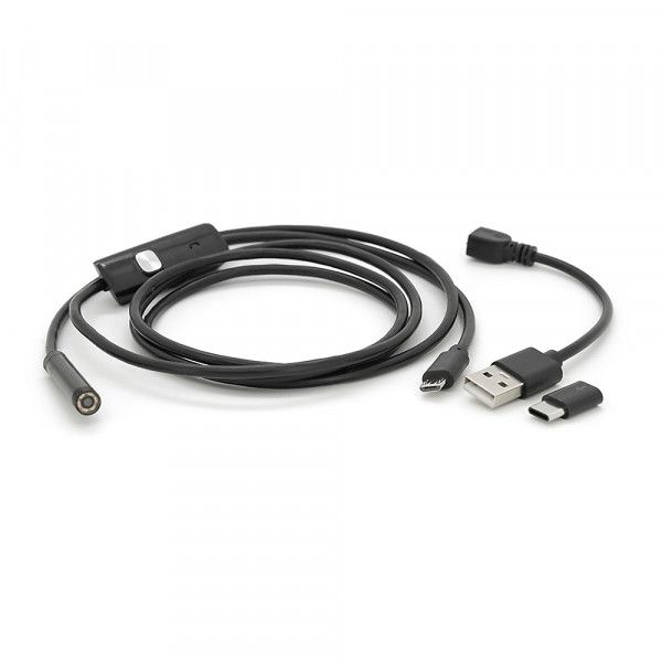 2 в 1 MicroUSB/PC HD ендоскоп, міні камера 7.0 мм, м'який провод, 1,5м