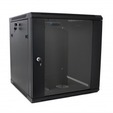 Шафа Merlion 18U, 600*600*897mm (Ш*Г*В)мм загартоване скло, чорна, сталь 1,2мм із замком (у розібраному вигляді!!!)