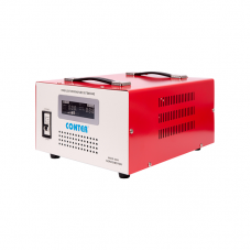 Стабілізатор напруги Conter MSER 5000 VA-V2/3750W однофазний, сервопривід, монтажу підлоги, LED дисплей, діапазон 130-260V, AC230±3%, 2*Shuko, 161x255x178mm, 9.9kg, Q2