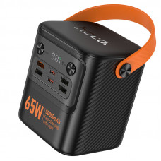 Power Bank HOCO J152 Pro 80000mAh, 4USB/2Type-C, 22.5W+65W, ліхтарик, Black, 1,380kg, Box