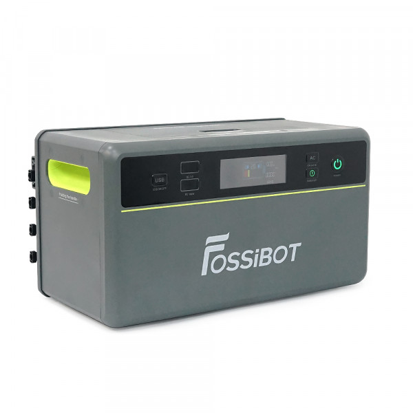 All-in-One Solar station FOSSiBOT FBP1200W+2Battery, APP Control, WiFi, 5874Wh LiFePO4 6000Cycles, MPPT 2000W max, 3хAC 220, 1xUSB-15W, 1хUSB-C(100W), Fast charge 90min, Bluetooth, Heating, IP65, -20-55°C, 476×308×751mm, 57,5kg