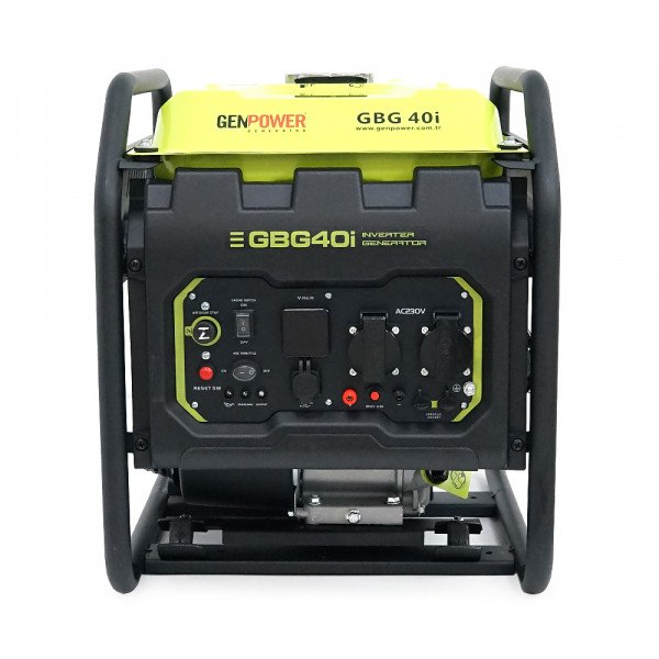 Генератор інверторний Бензиновий Genpower GBG 40I 3.2kW (4kVA), однофазний, 230V, 50Hz, DC12V. об'єм 15.0л. АКБ у комплект не входить, 530*440*540mm.