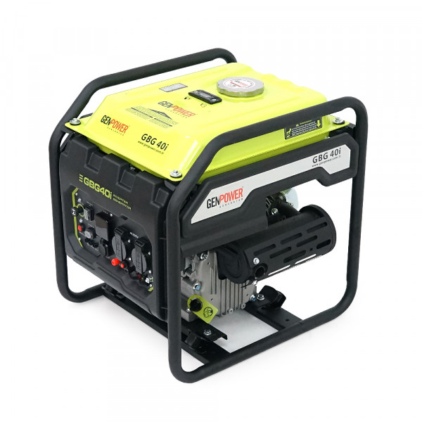Генератор інверторний Бензиновий Genpower GBG 40I 3.2kW (4kVA), однофазний, 230V, 50Hz, DC12V. об'єм 15.0л. АКБ у комплект не входить, 530*440*540mm.