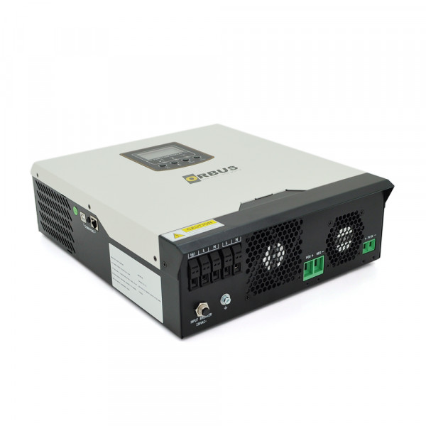 Гібридний інвертор ORBUS VP3000-24, 3000W, 24V, струм заряду  0-70A, 160-275V, ШIM-контролер (50А, 80 Vdc)