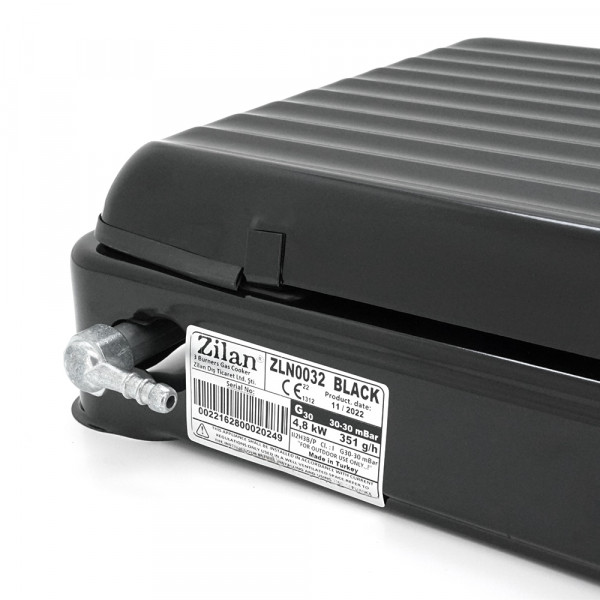 Газова плита Zilan ZLN0032, 3 комфорки, Black