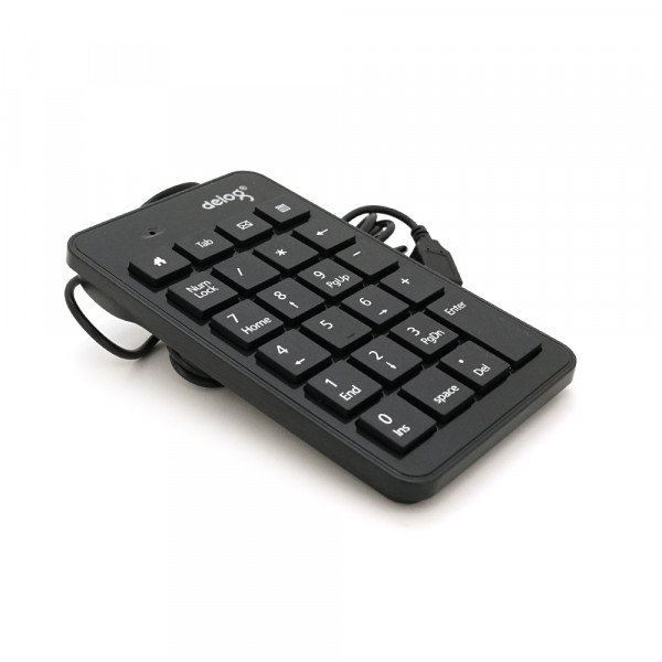 Цифрова клавіатура USB Deyilong DY-900 для ноутбука, довжина кабеля 130см, Black, 23к, Box