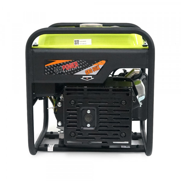 Генератор інверторний БЕНЗИНОВИЙ GENPOWER GBG 50IX 3.6kW (5kVA), однофазний, 230V, 50Hz, DC12V. об'єм 15.0л. АКБ у комплект не входить, 465*445*505mm. 30кг.