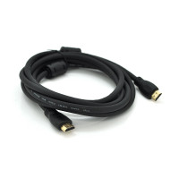Кабель Ritar PL-HD347 HDMI-HDMI 19+1, Ultra HD 4Kx2K, 2160P, 1.5m, v2,0, OD-6.0mm, з фільтром, круглий Black, конектор Gold, Пакет, Q125