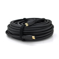 Кабель Ritar PL-HD347 HDMI-HDMI 19+1, Ultra HD 4Kx2K, 2160P, 10.0m, v2,0, OD-8.5mm, з фільтром, круглий Black, коннектор Gold, Пакет, Q30