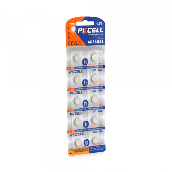 Батарейка лужна PKCELL 1.5V AG3, 10 штук в блістері ціна за блістер, Q