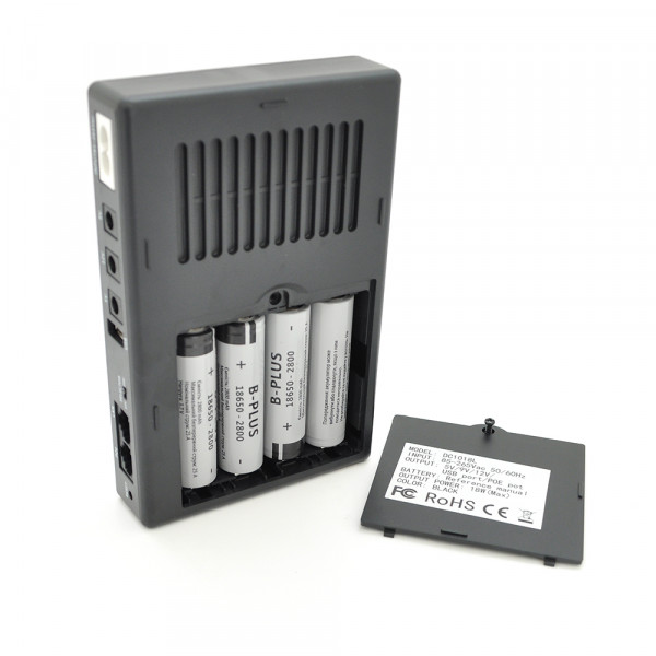 ДБЖ UPS-18W DC1018P YT45453 для роутерів/комутаторів/PON/POE-430, 5//9/12V, 1A, 11200MAh(знімні 4*2800MAh), Black, BOX