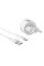 Набір BOROFONE BA23A СЗУ 2xUSB+ кабель USB/Type-C, 2.4A, 1м, White, Blister