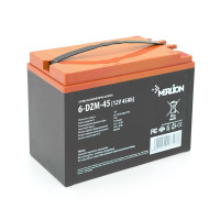 Тягова акумуляторна батарея  AGM MERLION 6-DZM-45, 12V 45Ah M5  (222*1211*175)